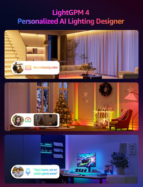 Lepro S1 RGB IC strip highlights color segments for DIY lighting