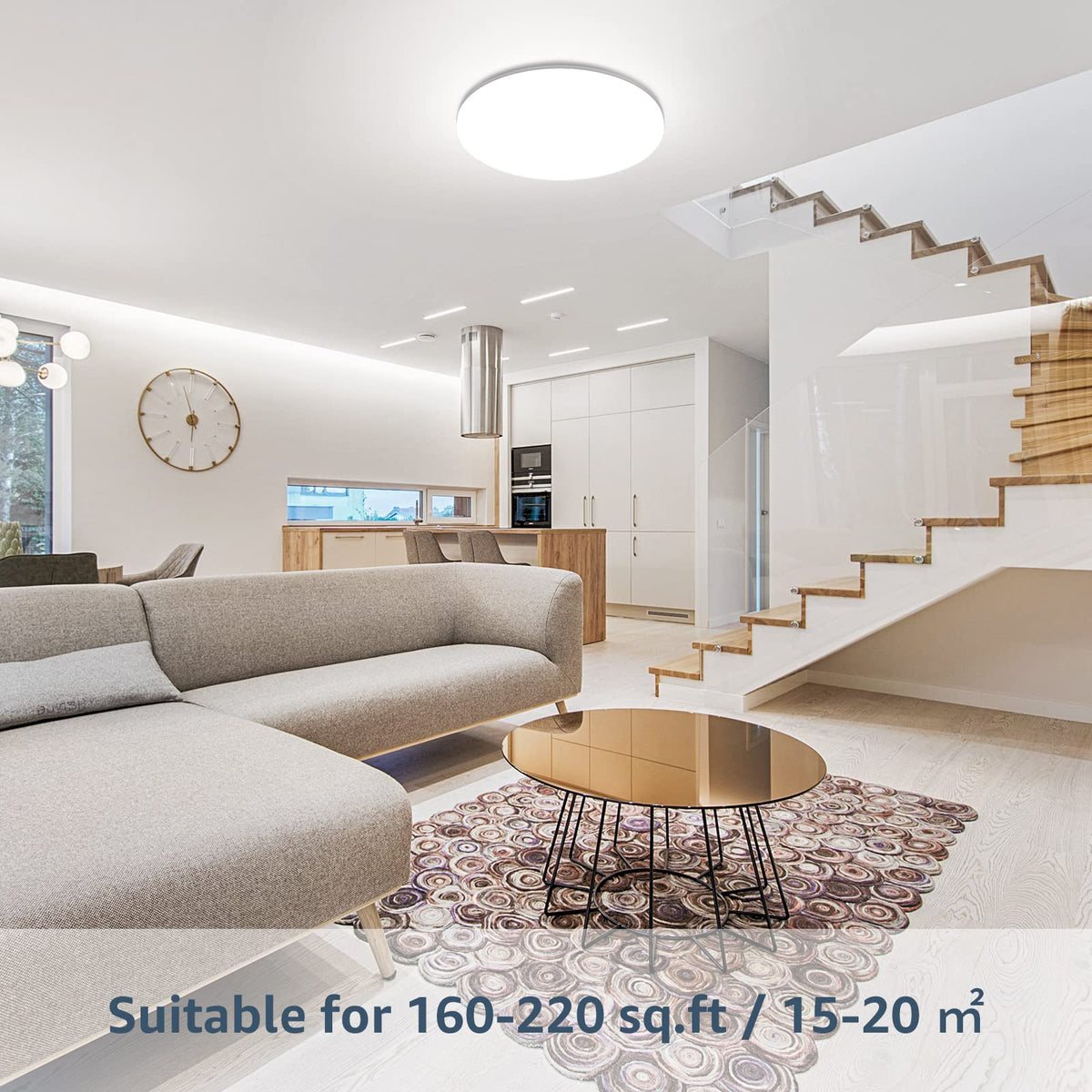 Lepro slim-profile ceiling light blends with any decor