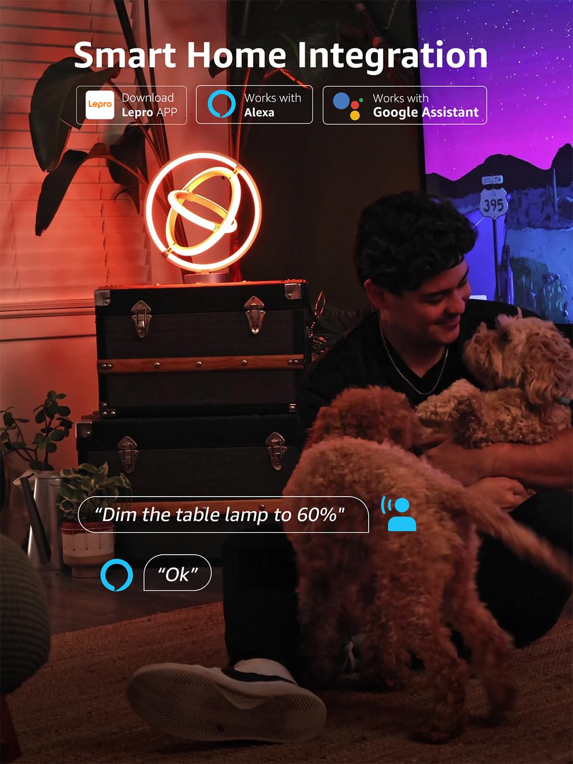 Lepro TB1 with Alexa/Google compatibility enables voice-driven scene setup