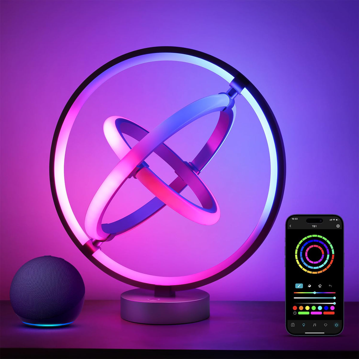 Lepro TB1 RGB panel lamp enhances ambient lighting with vibrant, controllable colors