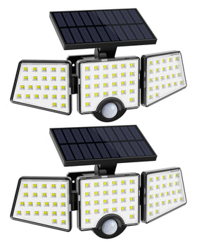 Lepro WL4000 three-head solar light with adjustable angles for broad coverage.