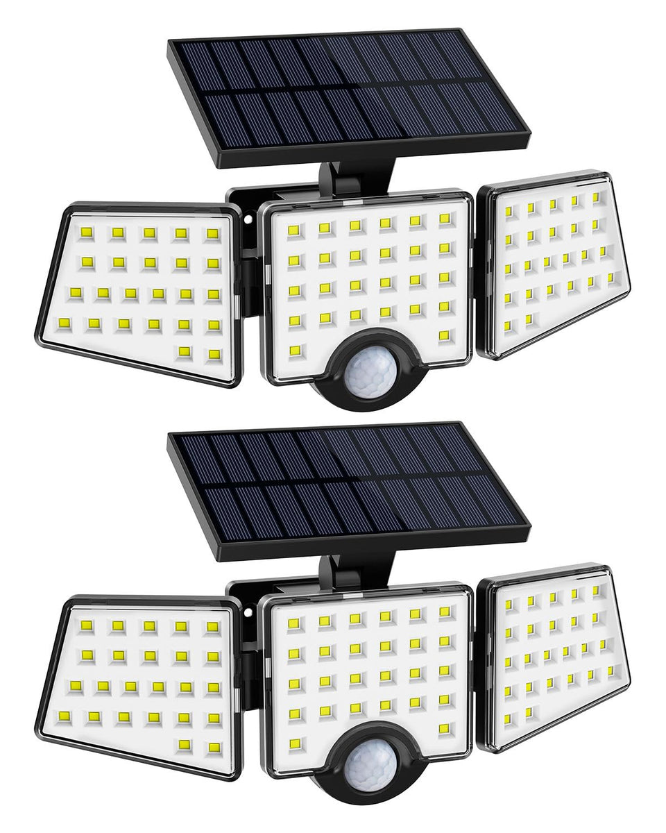 Lepro WL4000 three-head solar light with adjustable angles for broad coverage.