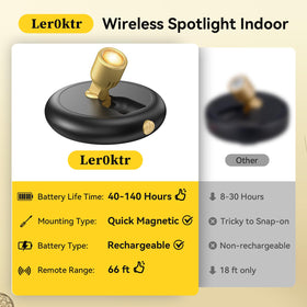 Ler0ktr spotlight on painting adds warm, focused illumination for artwork.