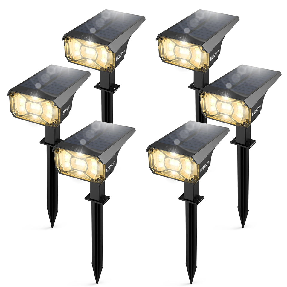 LEREKAM 40-LED solar light front view delivers vivid yard illumination
