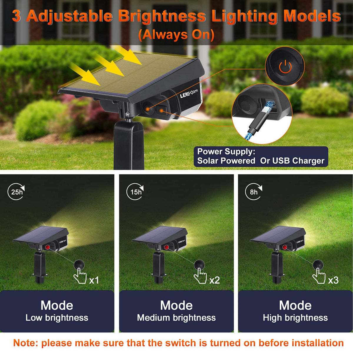 LEREKAM uplights a tree and garden with even landscape lighting