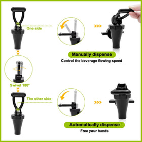 LERGNA 360-degree swivel handle for manual or automatic dispensing.