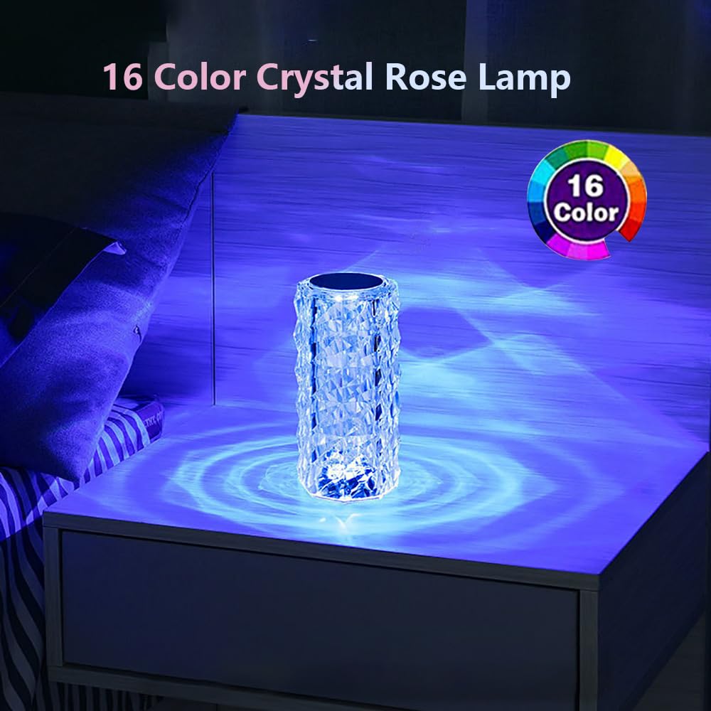 Leroxo portable lamp rose touch control for quick color changes and mood lighting