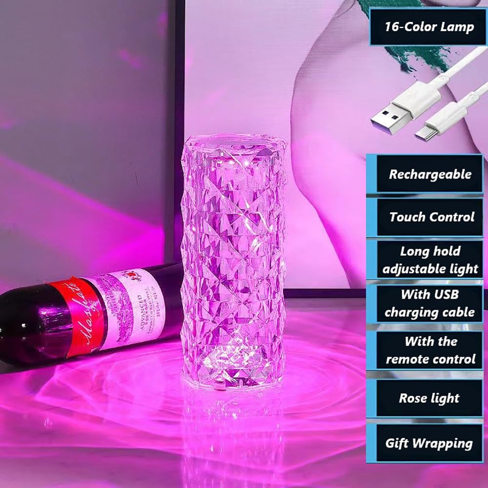 Leroxo rechargeable desk lamp with 2000mAh battery for cordless convenience