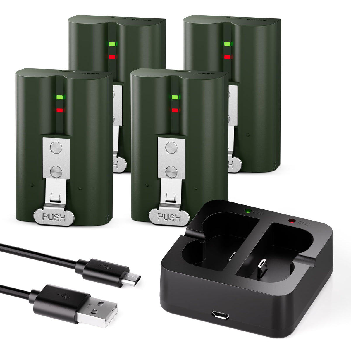 Lesaps 4-pack 6040mAh Ring battery pack for extended uptime.