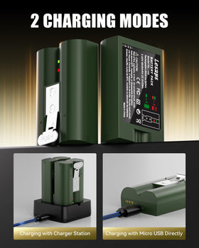 Lesaps military green edition battery coating offers corrosion resistance.