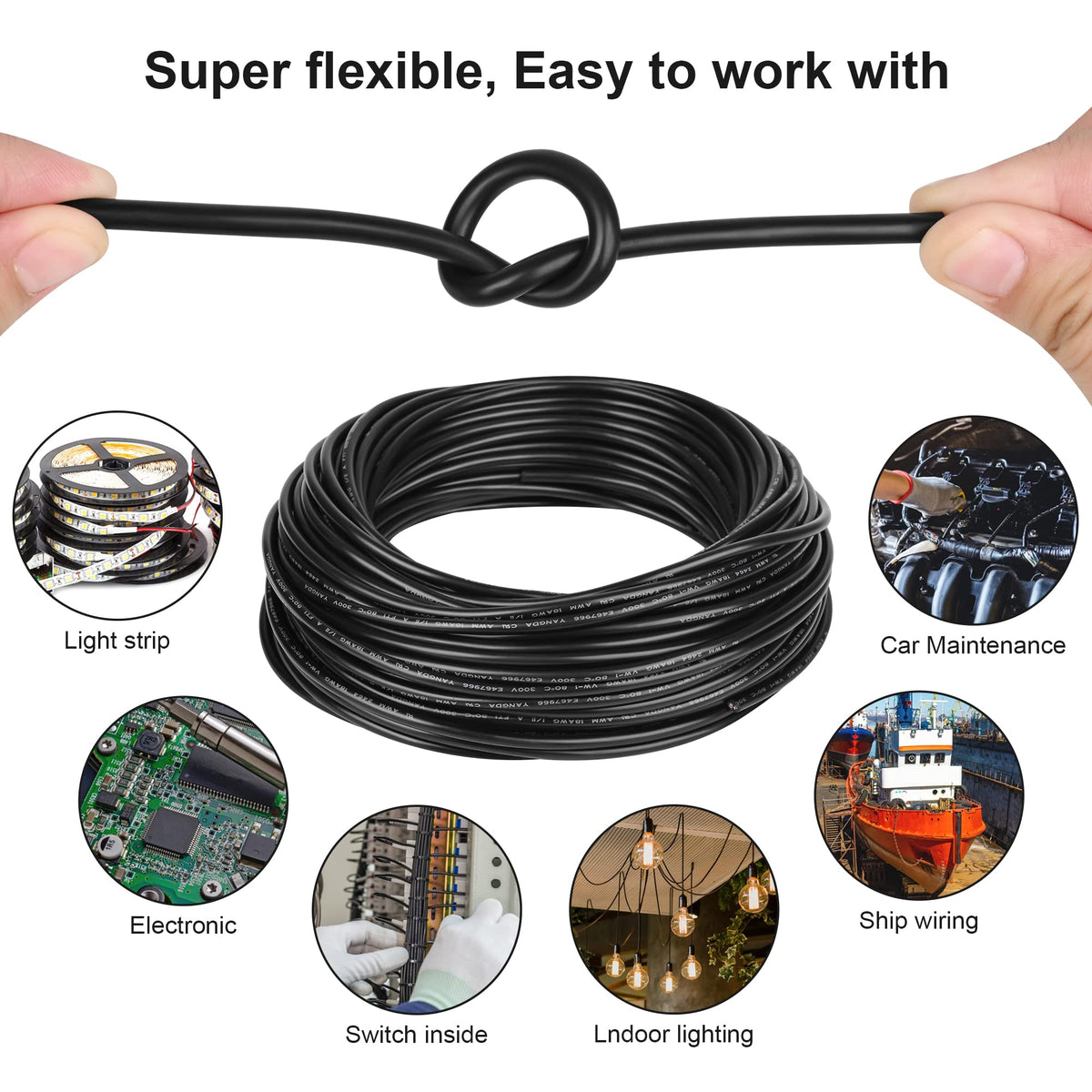 Lesnlok versatile low-voltage wiring suitable for LED, solar, automotive, and marine projects.