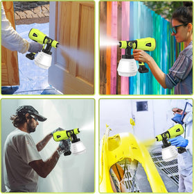 LESONJOY sprayer with four nozzle attachments for versatile coatings