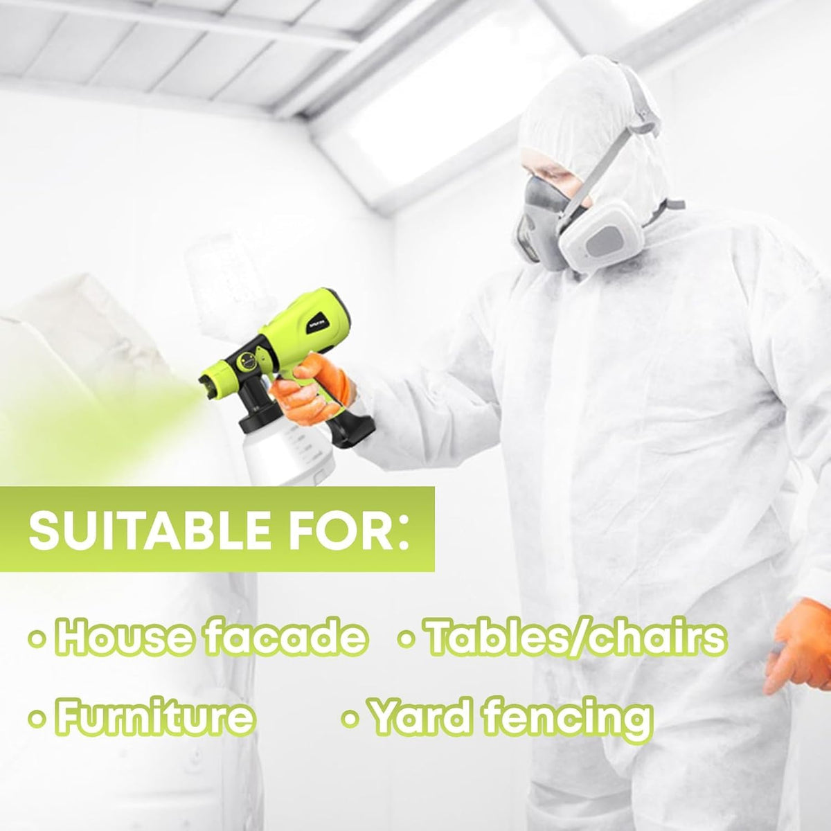 LESONJOY dust blowing feature preps surfaces before spraying