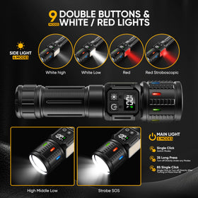 Lesusnicy flashlight side COB LED for versatile use indoors and outdoors