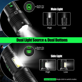 Lesusnicy side COB light provides a portable work light for repairs and reading