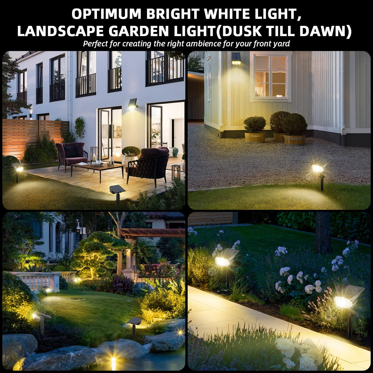LEREKAM solar spot light with 360 degree panel and rotatable head