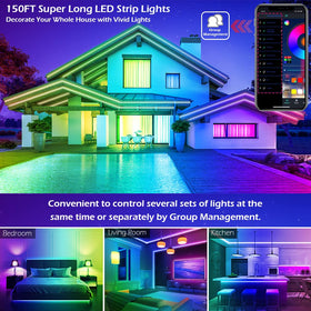 Letianpai LED strip install with 3M adhesive for simple setup