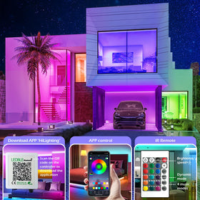 Letianpai LED strip with music sync mode enhances party atmosphere