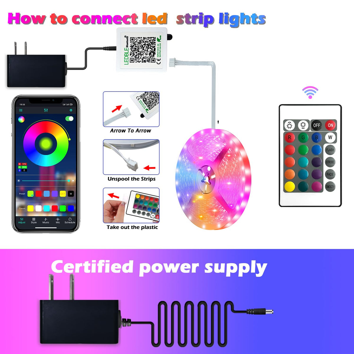 Letianpai LED strip lights create cozy room ambience with vibrant colors