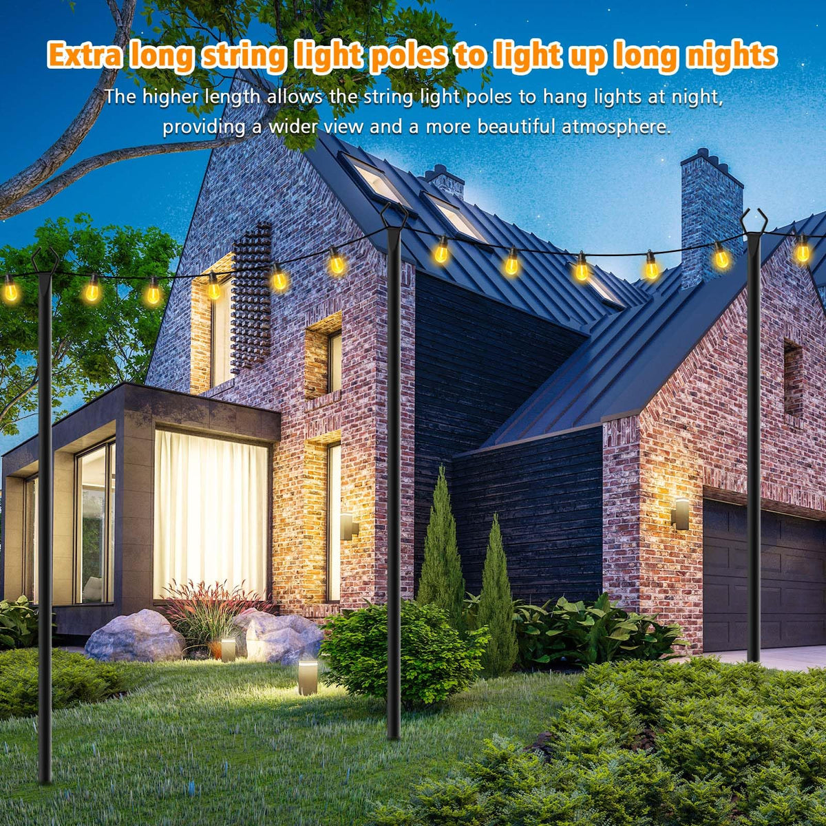 Letianpai poles brighten patios and decks with inviting ambience