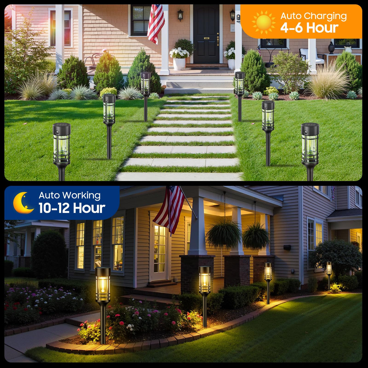 LETMY 3000K warm light diffuses softly, creating romantic path illumination.