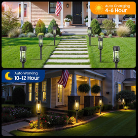 LETMY 3000K warm light diffuses softly, creating romantic path illumination.
