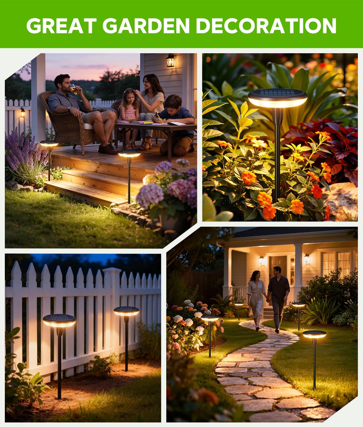 LETMY easy no-wiring installation demonstrated in a landscaped yard