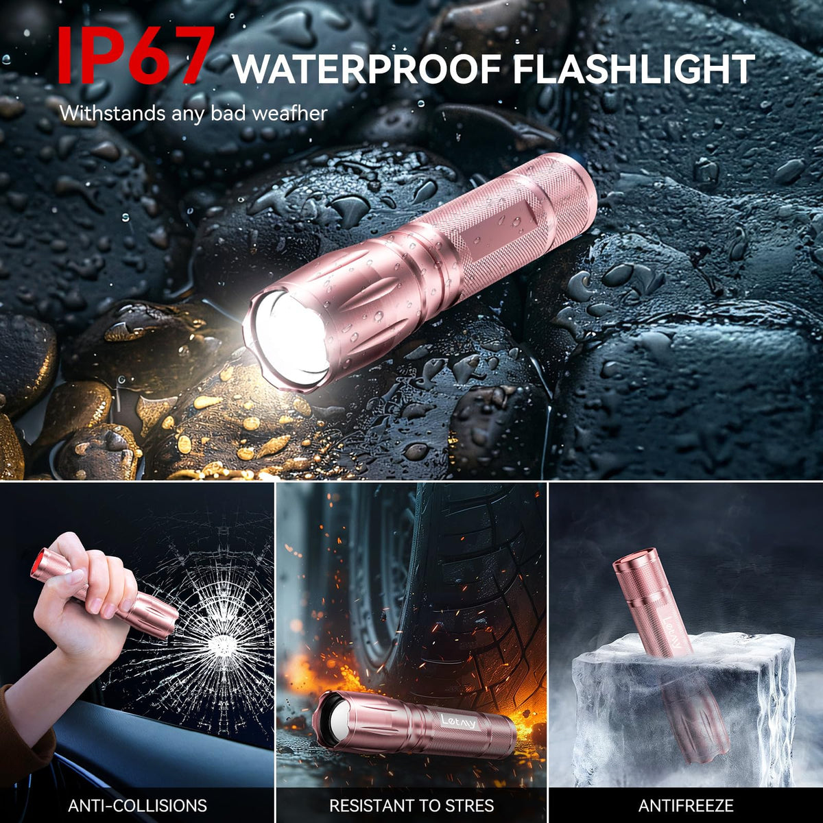 LETMY S2000-2 Pack waterproof body for outdoor adventures in rain or splash.