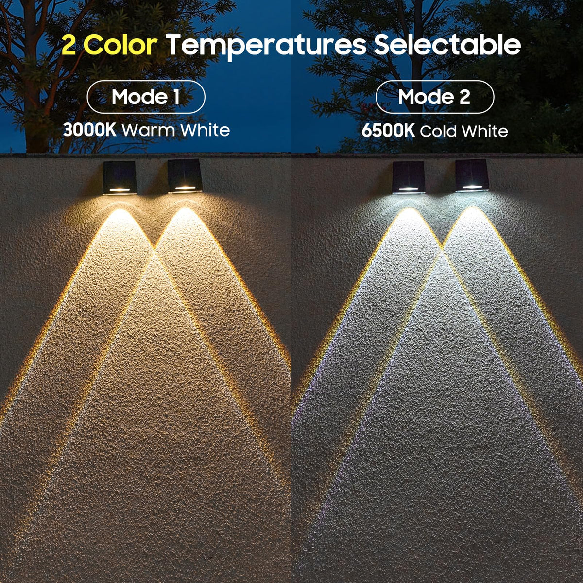 LETMY fence lights install without wires, enabling flexible placement on walls or fences.