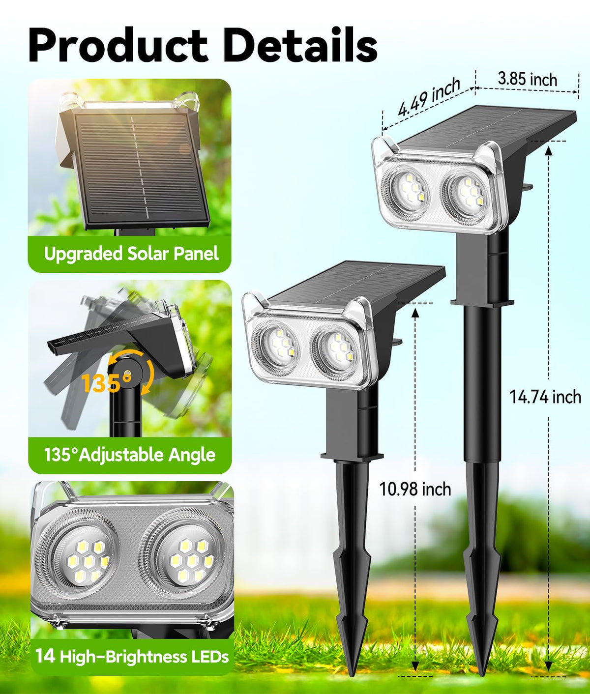 LETMY solar pathway lighting guides guests along driveways