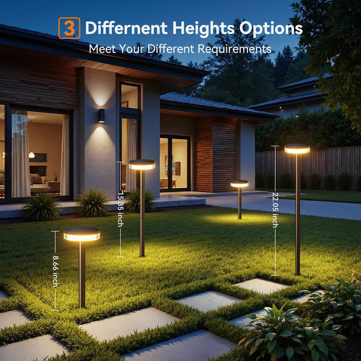 Letmy easy installation without wires makes porch or path setup hassle-free.