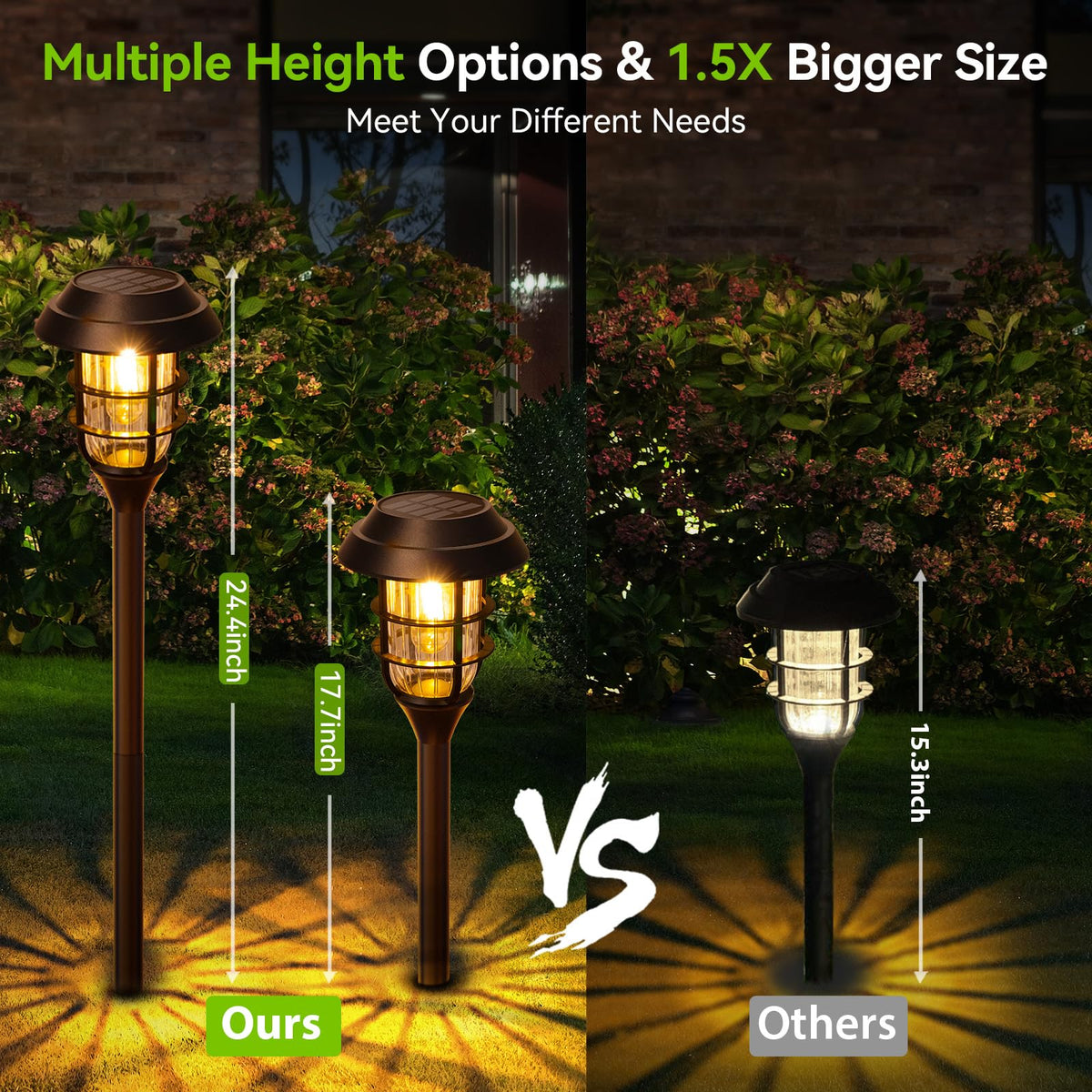 LETMY pathway light easy ground installation without tools.