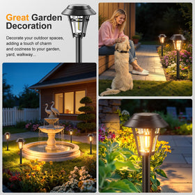 LETMY solar lights 10-pack kit covers longer pathways and driveways.
