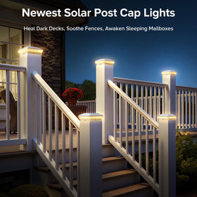 Letmy 6-pack post cap lights fit vinyl or wood posts with stylish glow.