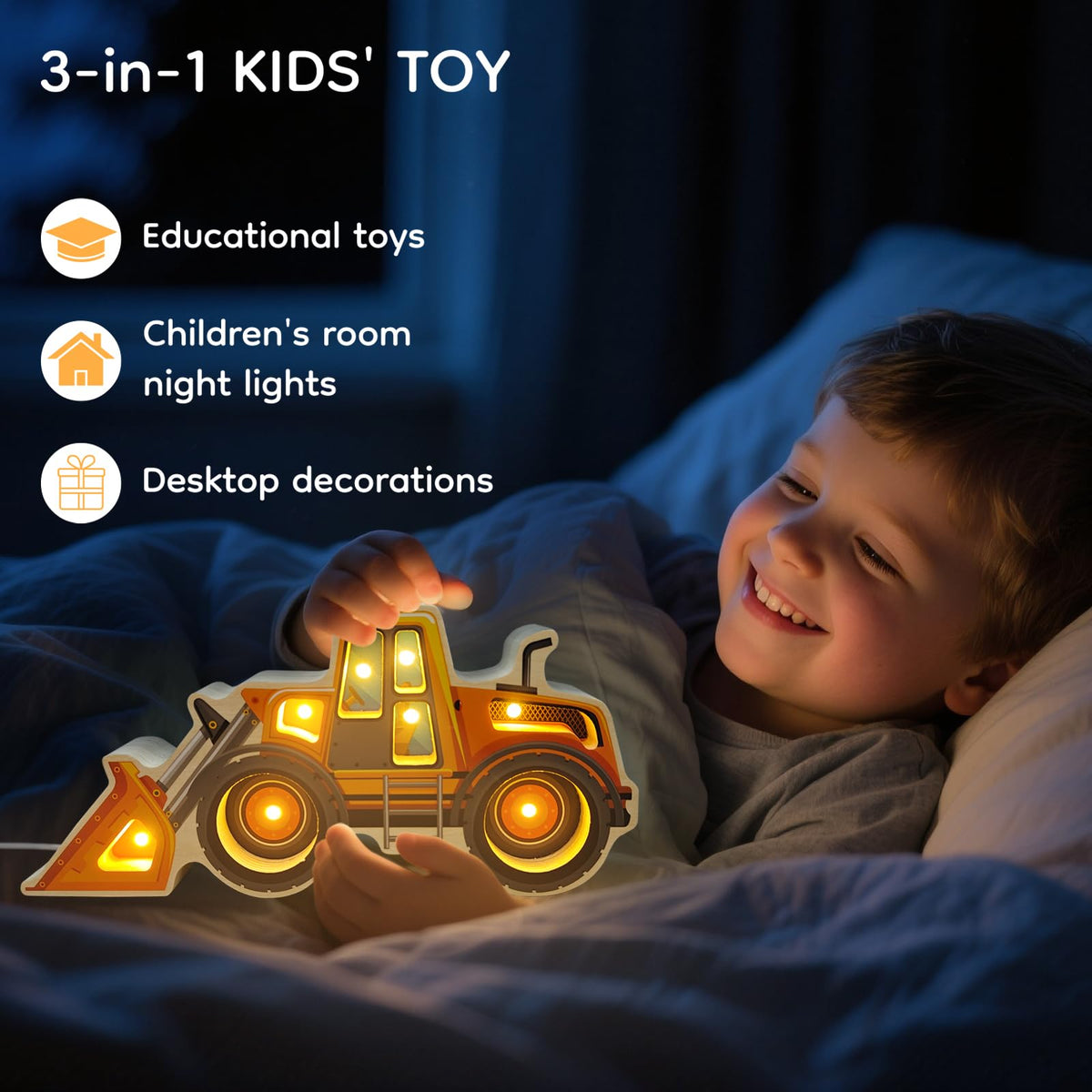 Letoiz loader night light adds playful decor to kids' room