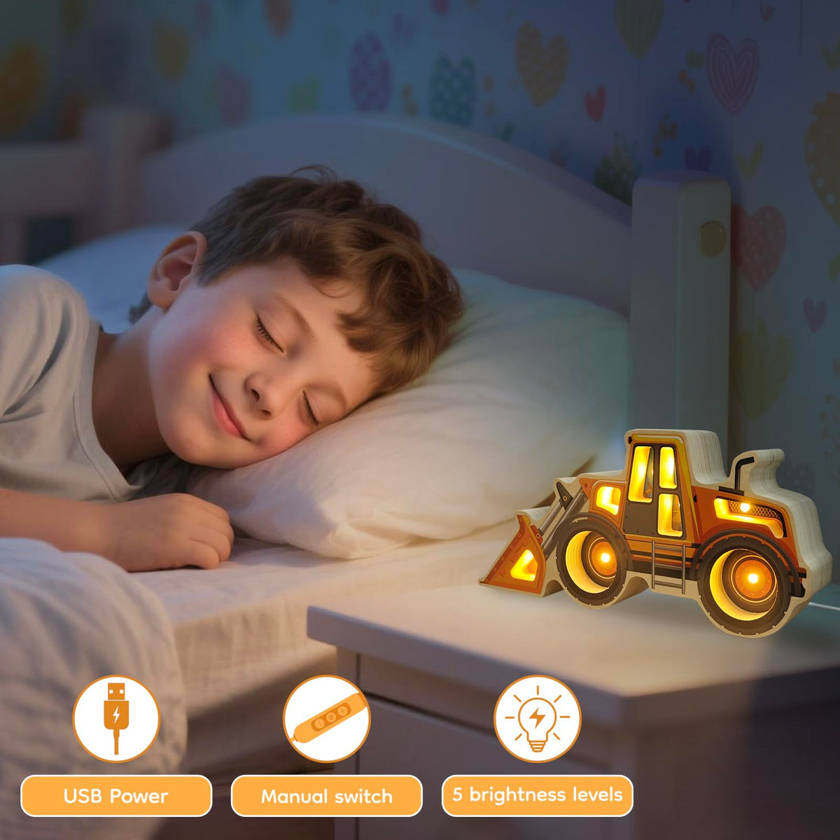 Letoiz USB powered night light connects easily to any USB port