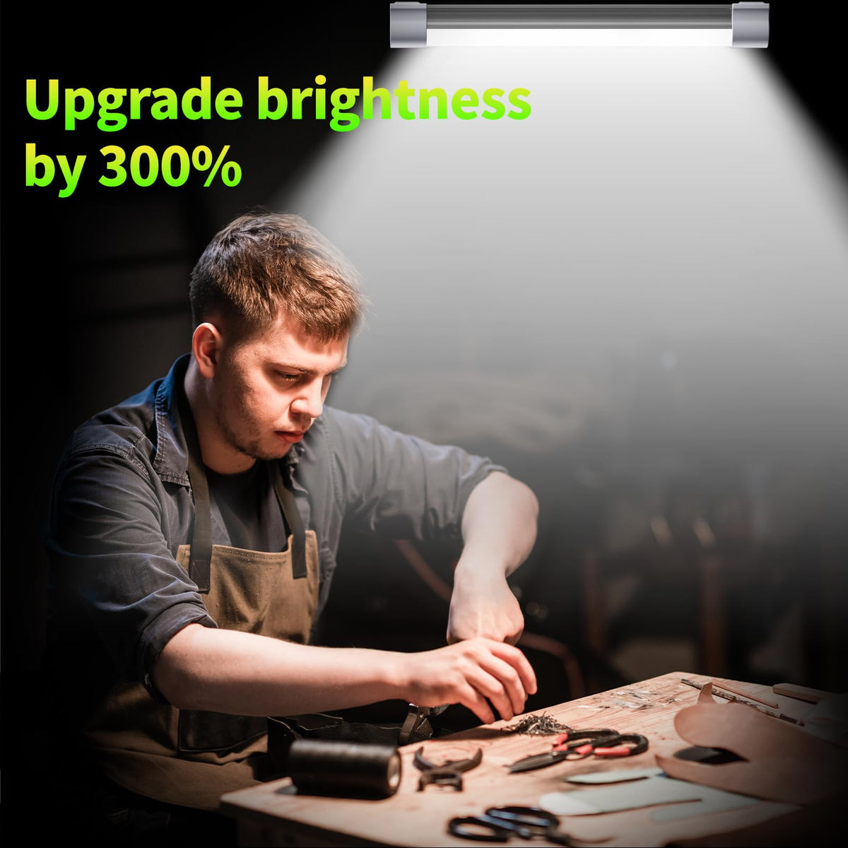 LETOUR Compact durable LED light in use for under-cabinet task lighting.