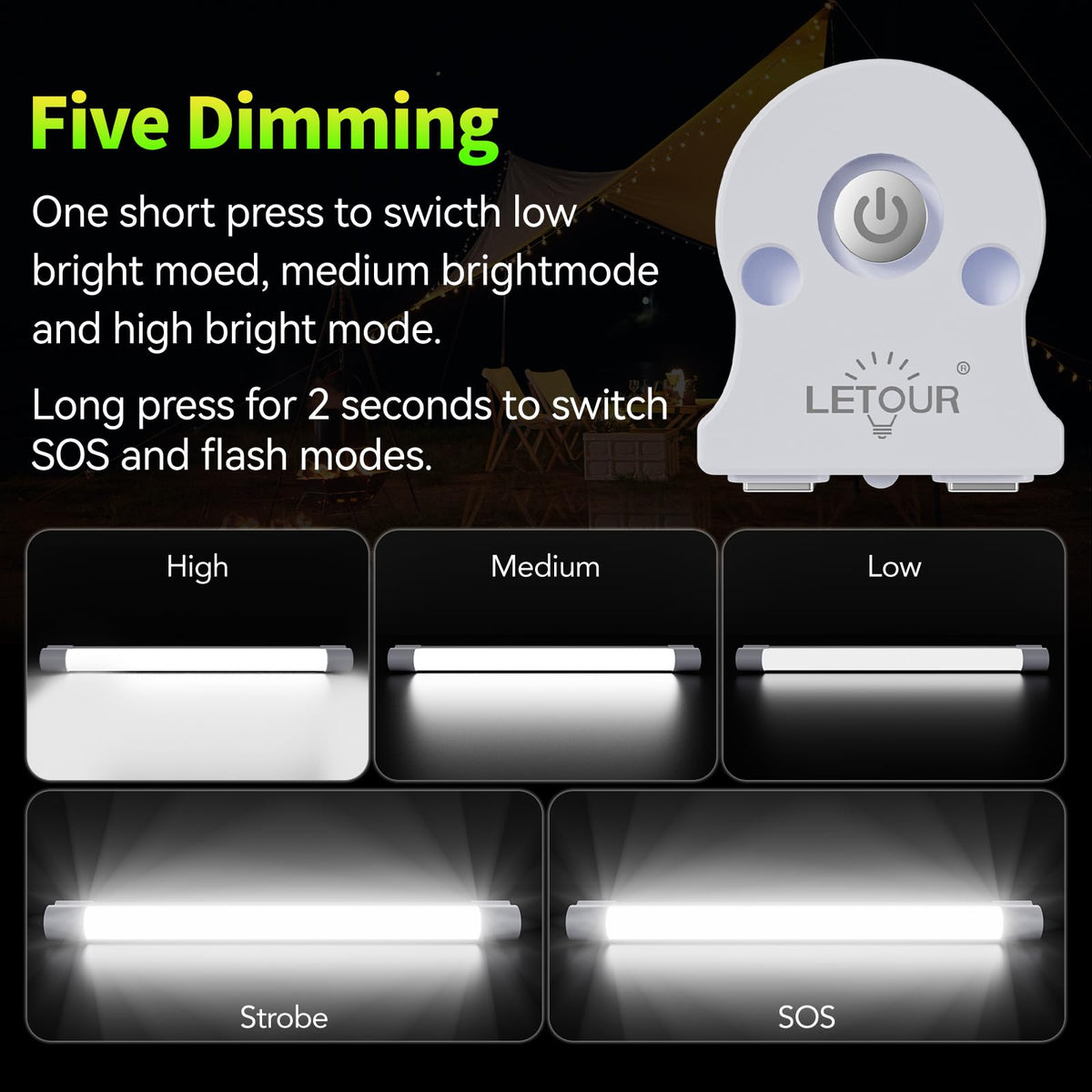 Letour LED Tube light USB charging for easy recharging