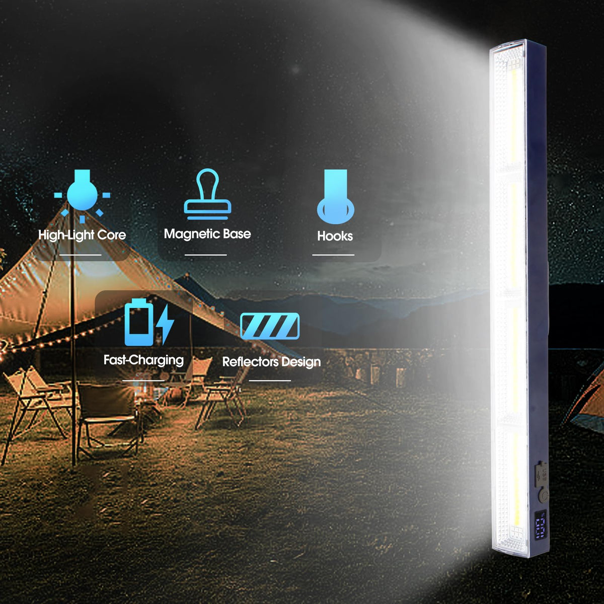 Letour light bar offers three color modes for task, ambient, or signaling.