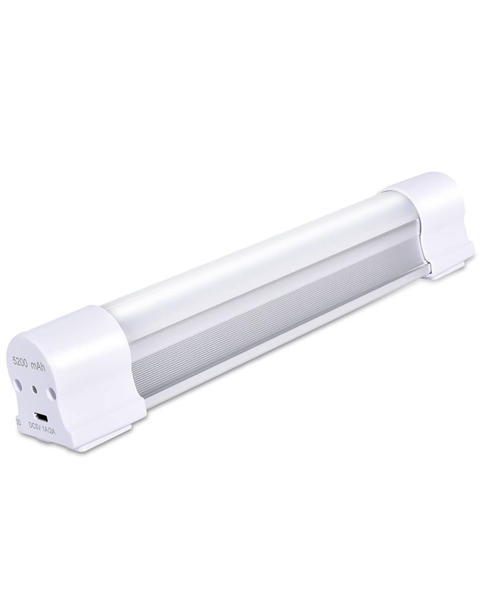 LETOUR Rechargeable LED tube with magnetic mounting for metal surfaces in workshops.