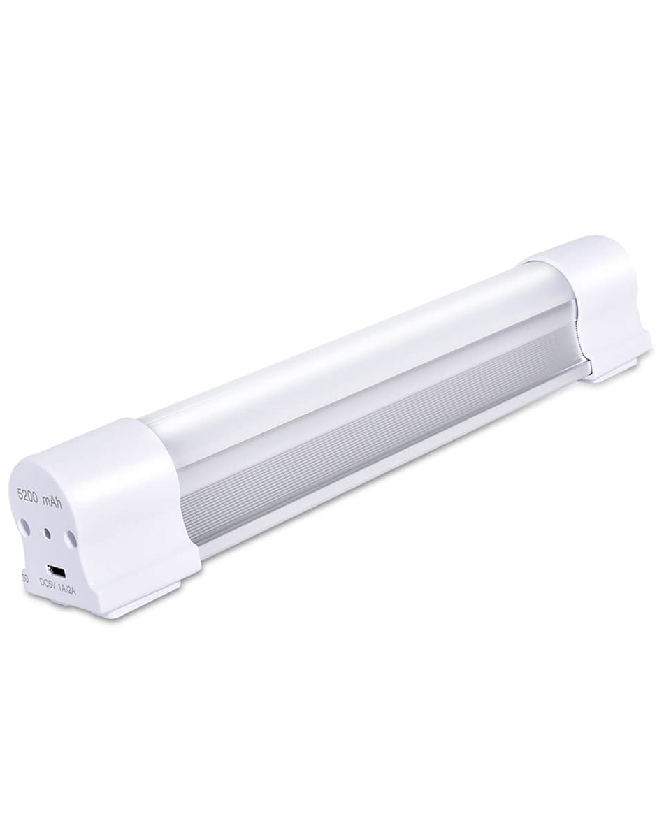 LETOUR Rechargeable LED tube with magnetic mounting for metal surfaces in workshops.
