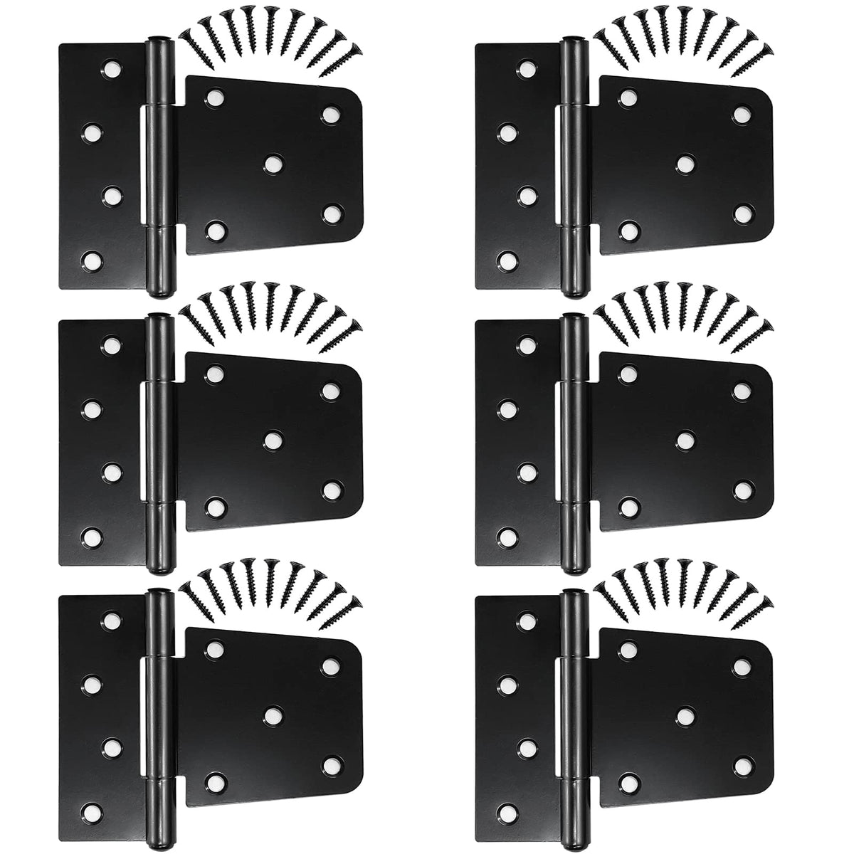 Letowe heavy-duty gate hinges show a 3.5 inch swing for outdoor gates.