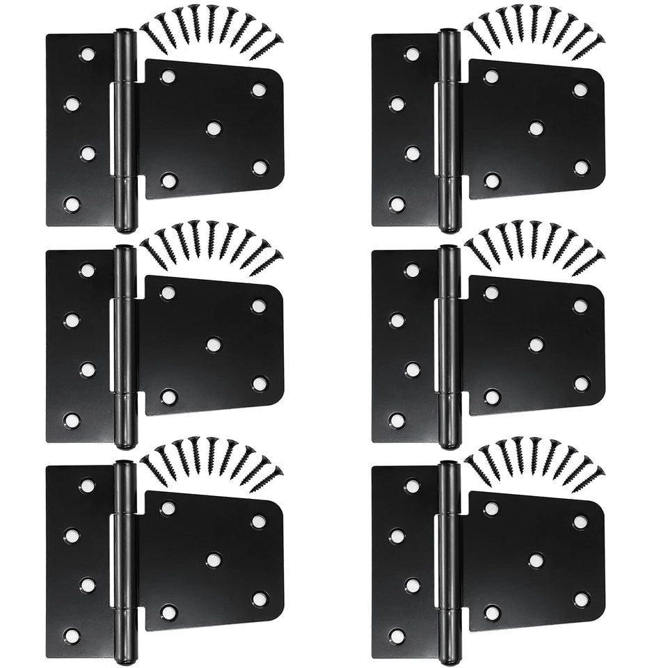 Letowe heavy-duty gate hinges show a 3.5 inch swing for outdoor gates.