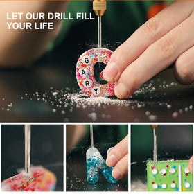 LET'S RESIN deburring head rotates 360° for clean, polished edges on resin pieces.