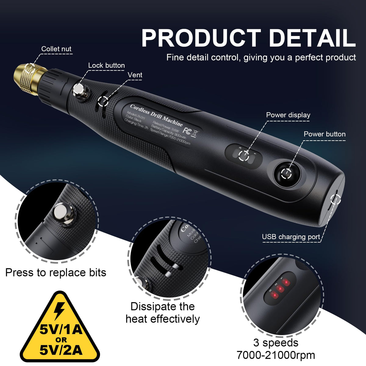 LET'S RESIN cordless drill accessories including deburring tool and bits for smooth resin edges.
