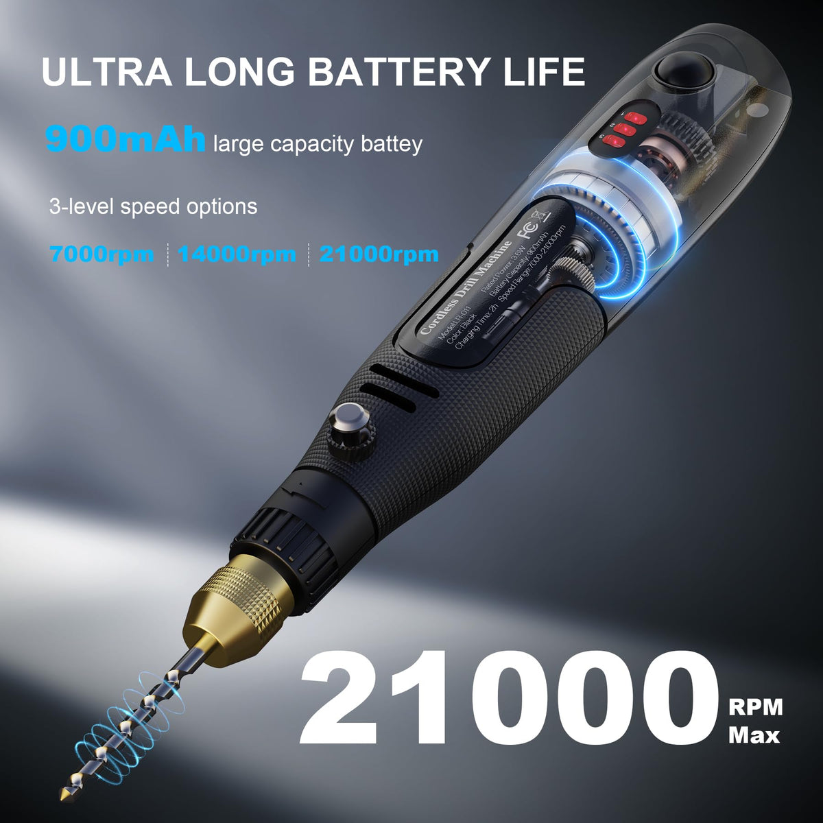 LET'S RESIN cordless drill compact handheld size for portable resin crafting on the go.