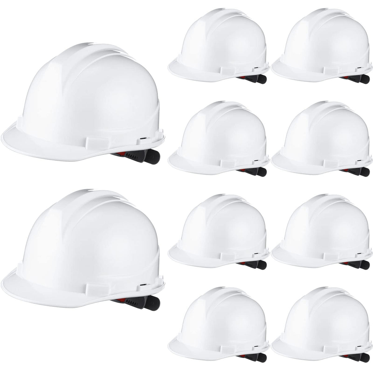 Leumoi 10-pcs suspension hard hats full set for shared job site safety