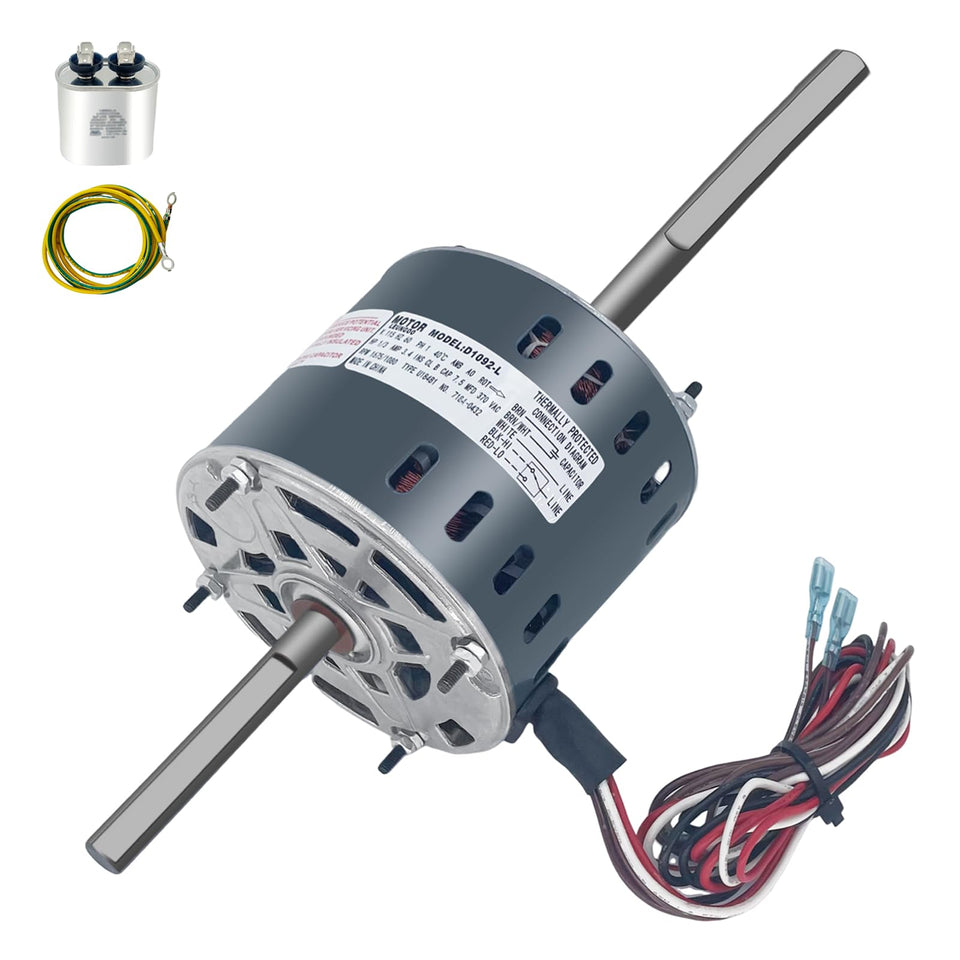 LEUNGOO RV AC fan motor with capacitor included for easy replacement
