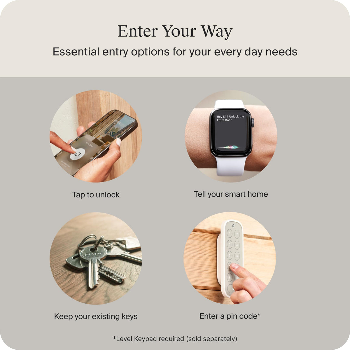 Level Bolt Apple Home integration enables convenient keyless entry and automations.