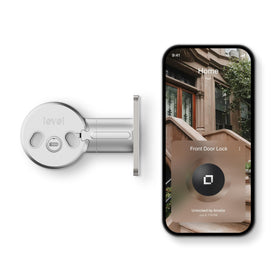Level Bolt front-door installed demonstrates seamless retrofit for keyless entry.